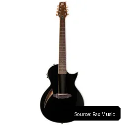 ESP LTD Thinline Series TL-7 Black 7-String Electro-Acoustic Guitar