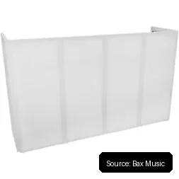 Large Mobile DJ Stand + White Cover