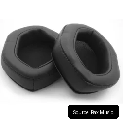 XL Memory almohadilla auriculares negra 2 uds.