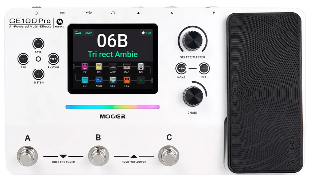 MOOER GE100 PRO PEDALERA MULTIEFECTOS GUITARRA