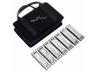 Pack de lujo de 7 discos Fender Blues con estuche - Juego de 7 armónicas diatónicas, Afinaciones inclu...