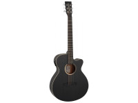 Tanglewood TB4CE Blackbird Super Folk Acústica Electroacústica, Smokestack Negro Satinado